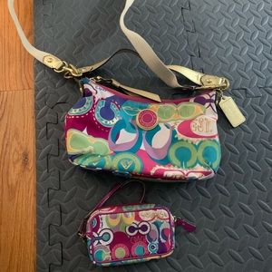 Coach crossbody and matching wristlet